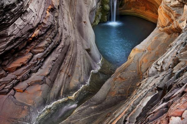 Водопад, Ущелье Хэмерсли, Национальный Парк Кариджини, Австралия, Путешествия, Туризм, Фотоконкурс National Geographic Traveler Photo Contest, HD, 2K