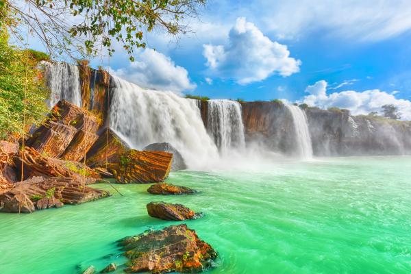 Водопад, Beautiful Dry Nur, Вьетнам, HD, 2K, 4K, 5K