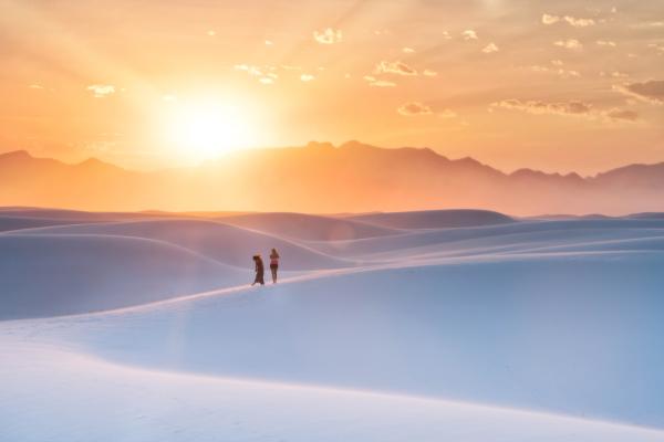 Белые Пески, Закат, Нью-Мексико, Песчаные Дюны, HD, 2K, 4K, 5K