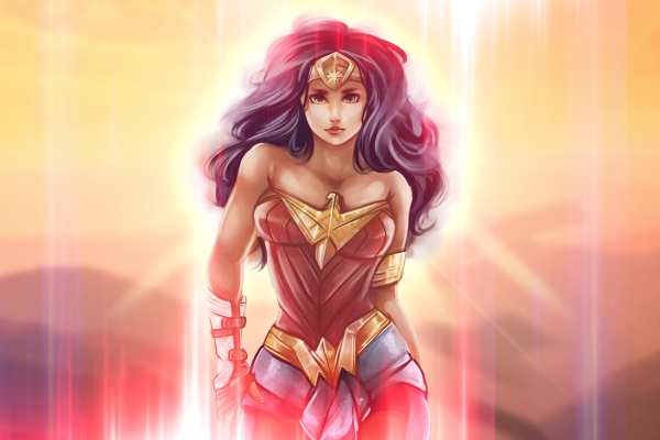 Wonder Woman, Фан-Арт, Цифровая Краска, $ K, HD, 2K, 4K
