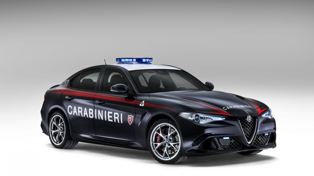 Alfa Romeo Giulia Quadrifoglio Carabinieri, Полиция, Машина Безопасности, HD, 2K, 4K