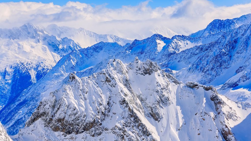 Альпы, Швейцария, Горы, Снег, HD, 2K, 4K