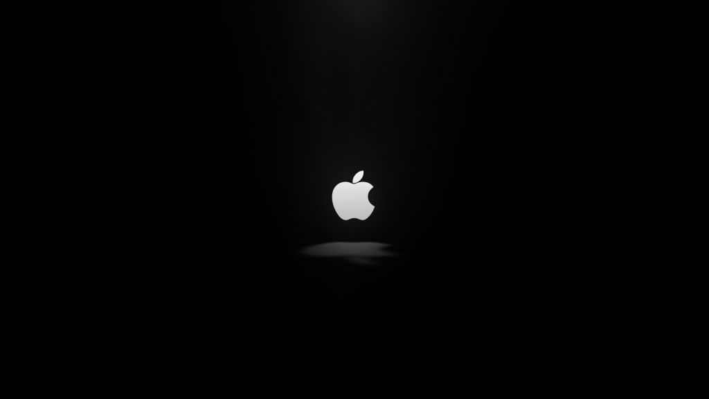 Яблоко, Dark, Логотип, HD, 2K, 4K