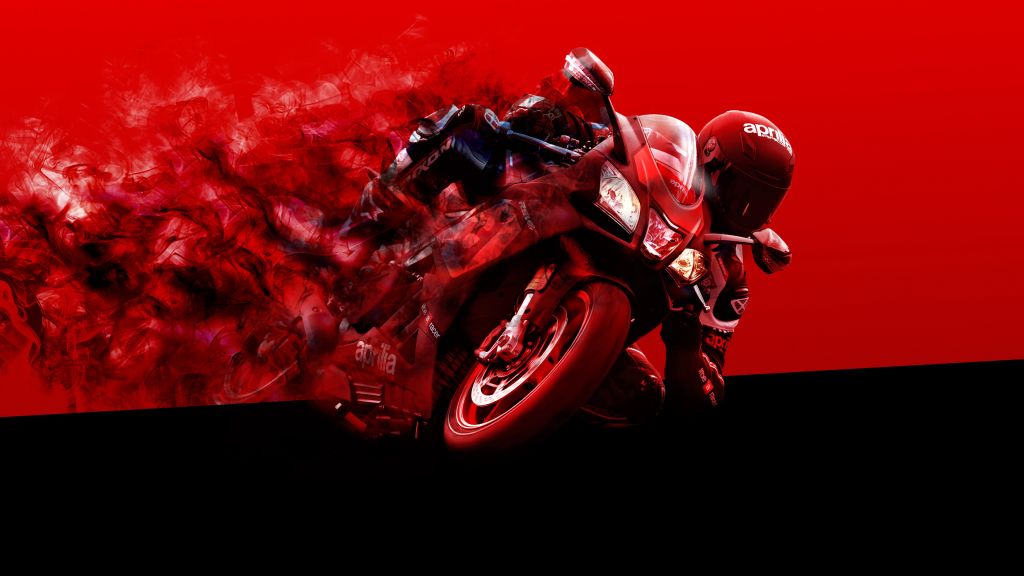 Aprilia Racing, Гоночный Мотоцикл, Красный, HD, 2K, 4K