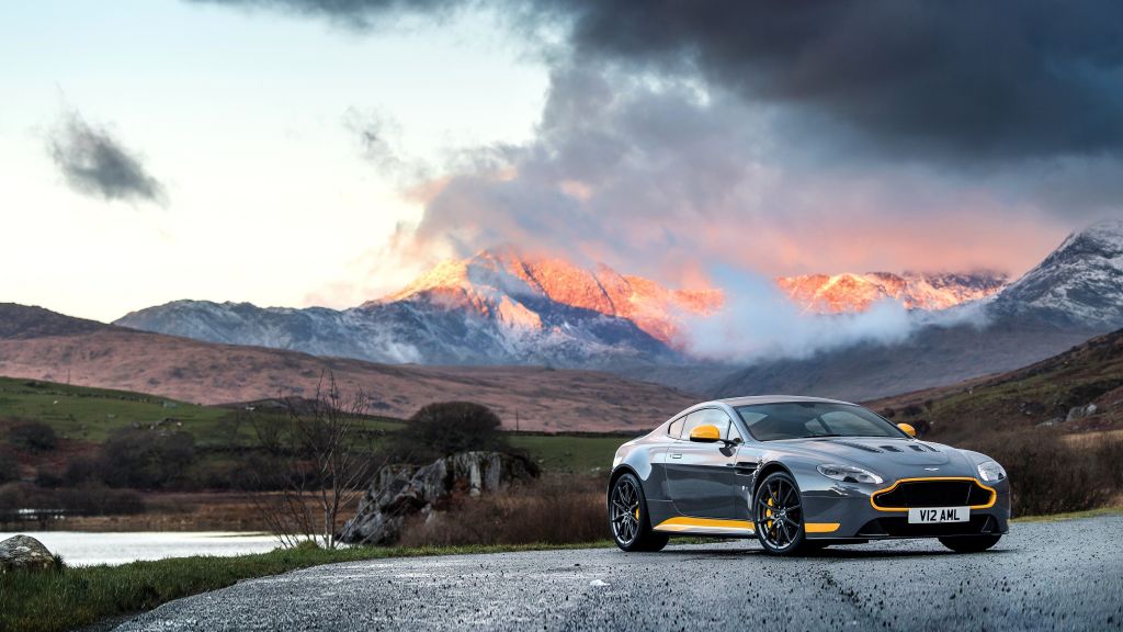 Aston Martin Vantage Gt8, Суперкар, Купе, Вулкан, Гора, HD, 2K, 4K, 5K