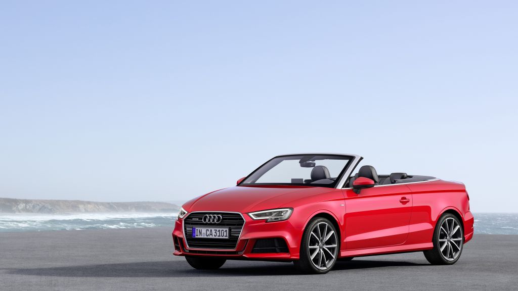 Audi A3, Кабриолет, Красный, HD, 2K, 4K