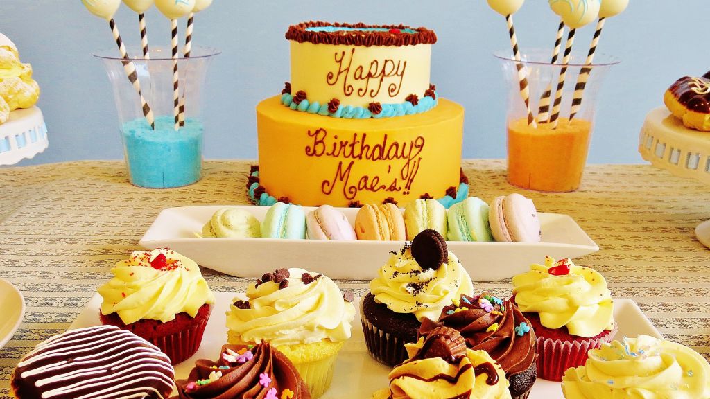 День Рождения Торт, Macarons, Чек, HD, 2K, 4K