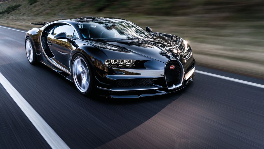 Bugatti Chiron, Geneva Auto Show 2016, Гиперкар, Черный, HD, 2K, 4K