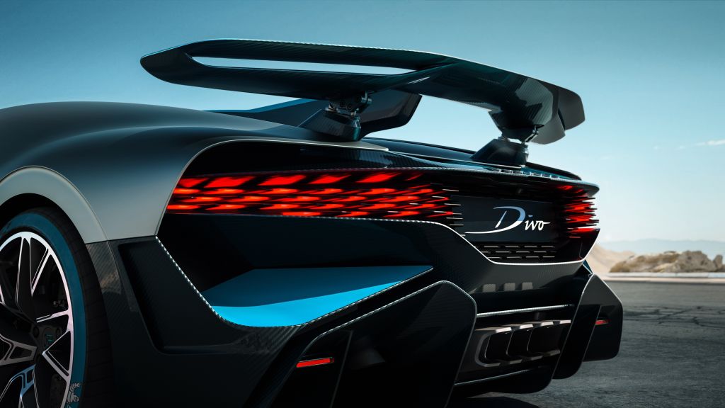 Bugatti Divo, Светодиодные Задние Фонари, Вид Сзади, 2019, HD, 2K, 4K
