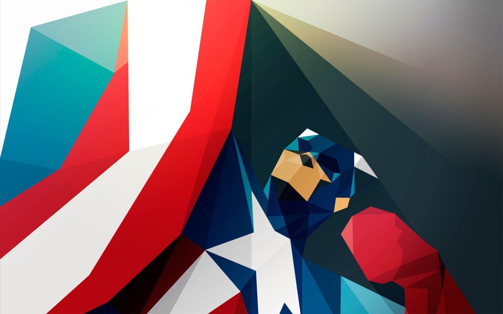 Капитан Америка, Мультфильм, Произведение Искусства, HD, 2K