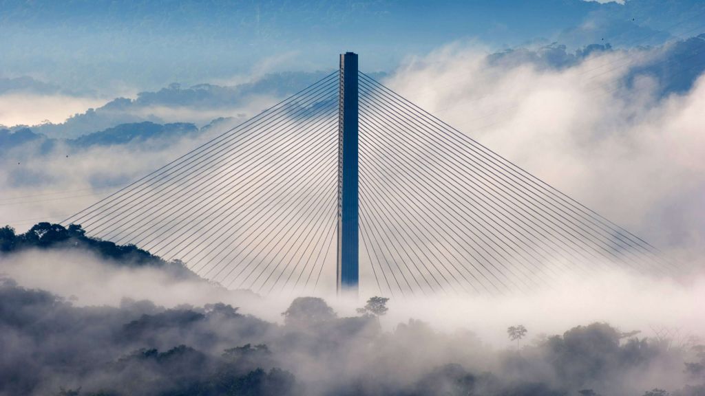 Столетний Мост, Национальный Парк Соберания, Панама, Небо, Облака, HD, 2K, 4K