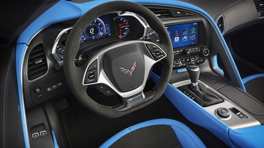 Chevrolet Corvette Grand Sport, Женевский Автосалон 2016, Интерьер, HD, 2K, 4K
