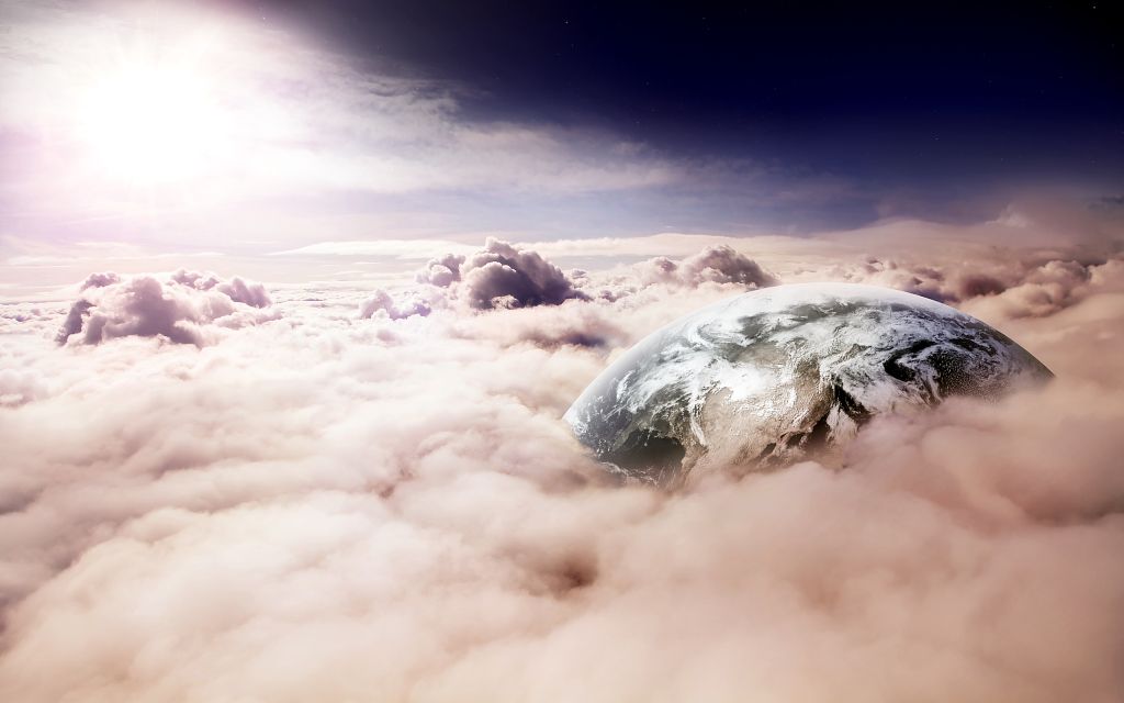 Облака, Планета, Мир, Звездный Путь, Цифровое Искусство, HD, 2K
