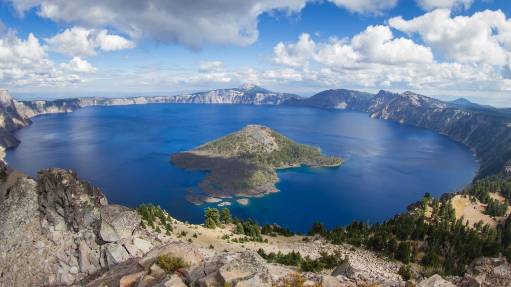 Crater Lake, Сша, Гора, Природа, HD, 2K, 4K