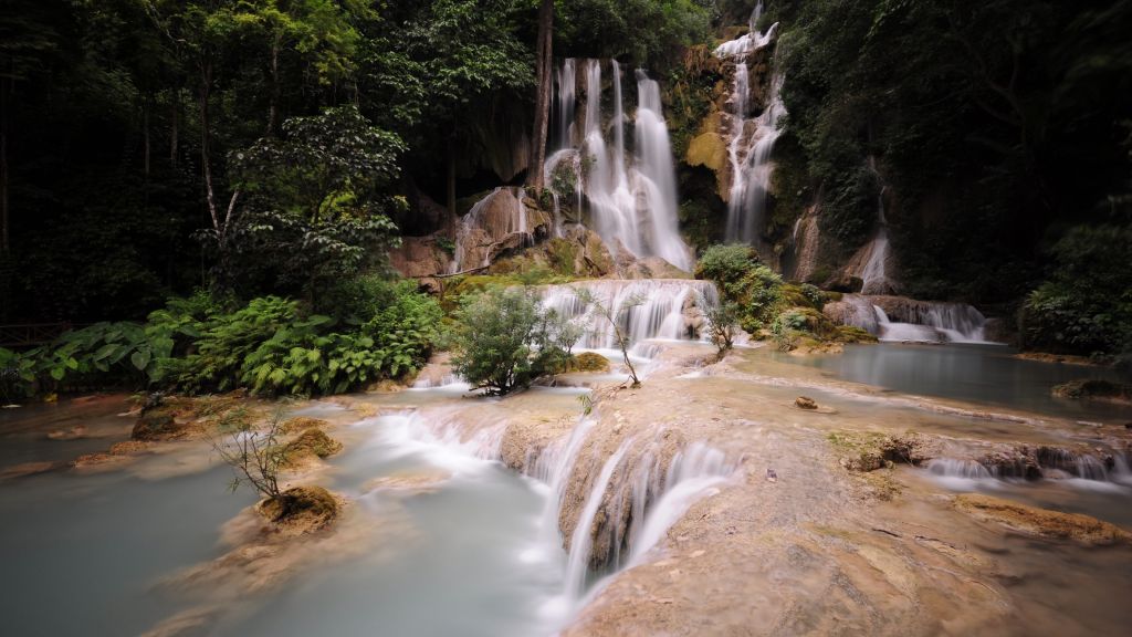 Водопад Далат, Водопад, Понгур, Водопад, Вьетнам, Гора, Река, HD, 2K, 4K