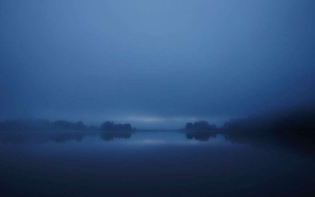 Темный Час, Пейзаж, Туман, Озеро, HD, 2K