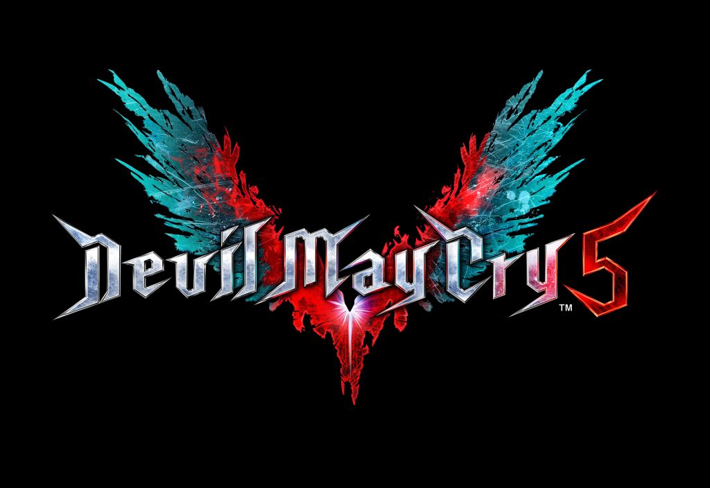 Devil May Cry 5, Логотип, Темный Фон, Черный, 5К, HD, 2K, 4K, 5K