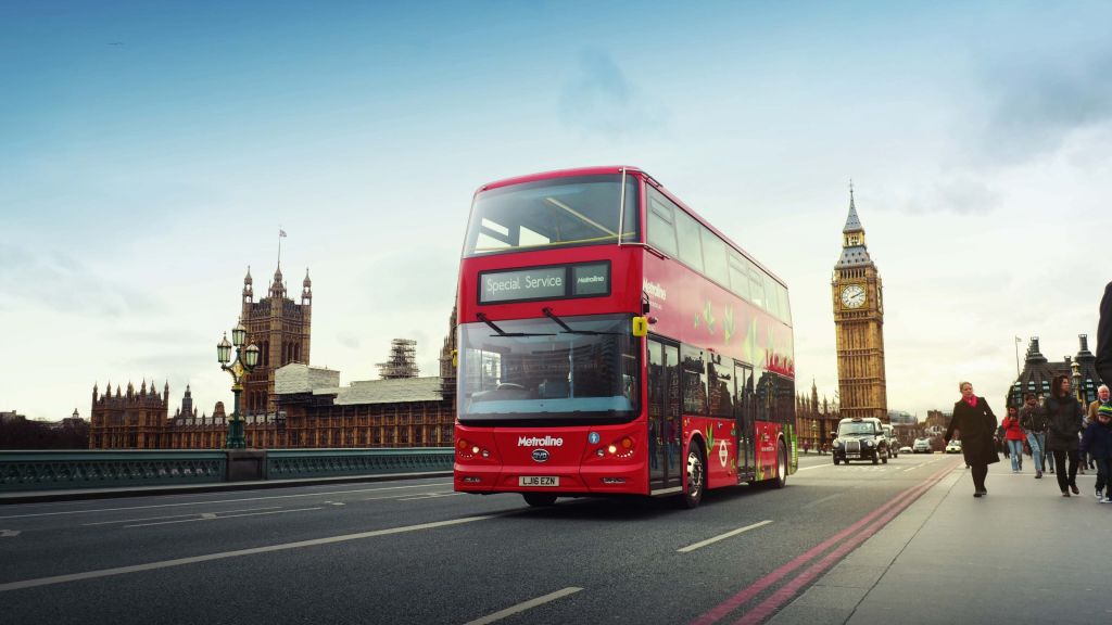 Электрический Автобус, Лондон, Первый Электрический Двухэтажный Автобус, HD, 2K, 4K