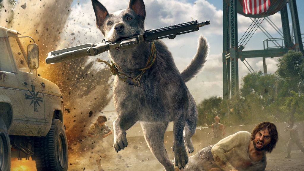 Far Cry 5, Скриншот, Dog, HD, 2K, 4K, 5K