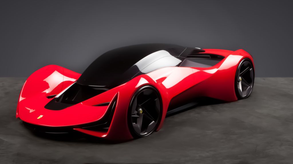 Ferrari Futurismo, Суперкар, Ferrari World Design Contest 2016, Fwdc, Красный Цвет, HD, 2K, 4K