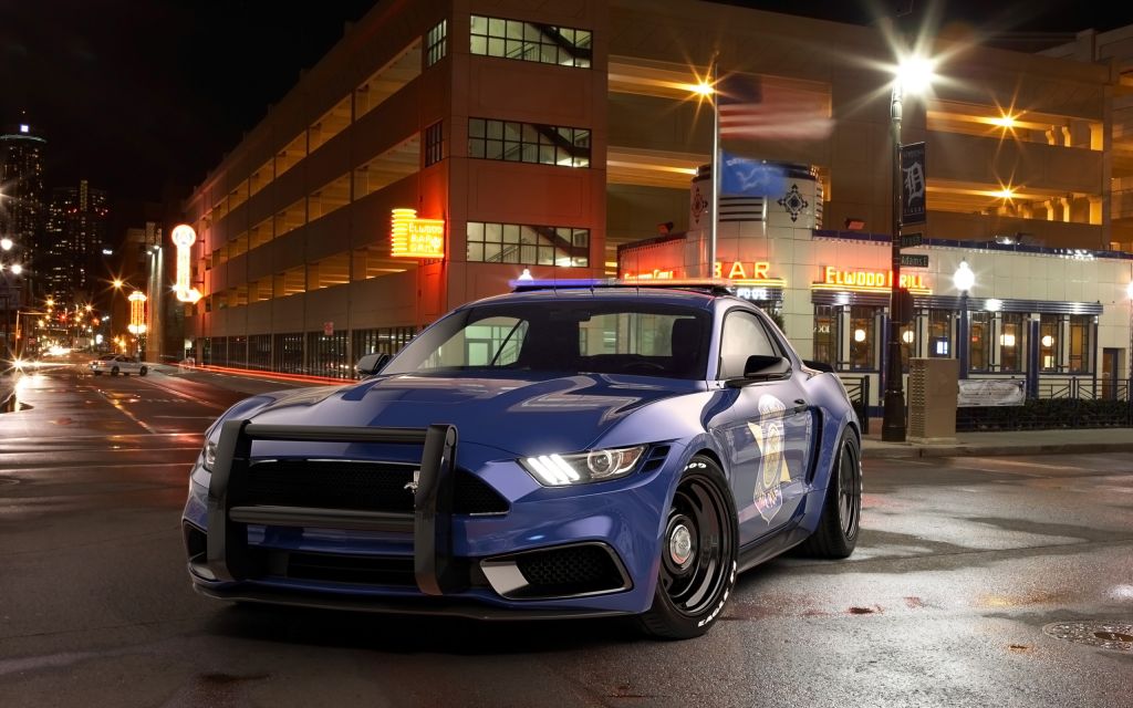 Ford Mustang, Notchback Design, Полиция, 2017, HD, 2K