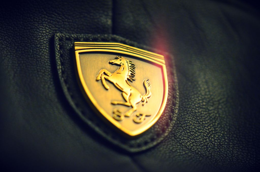 Золотой, Ferrari, Логотип, HD, 2K, 4K