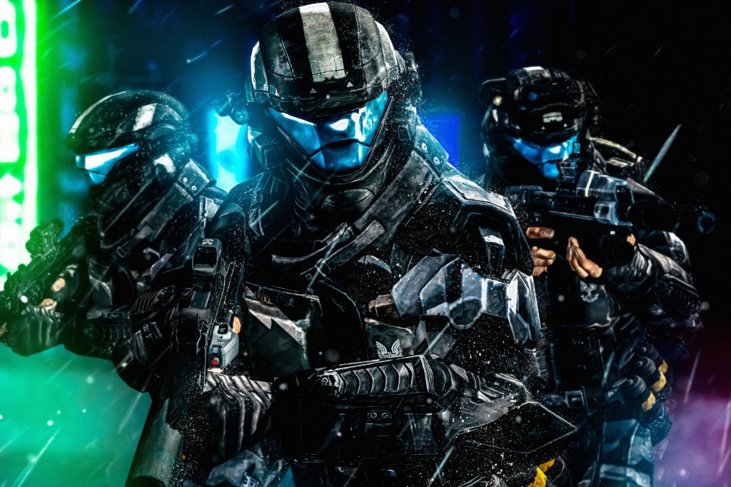 Halo 3: Odst, Squad, Soldiers, Armor, HD, 2K