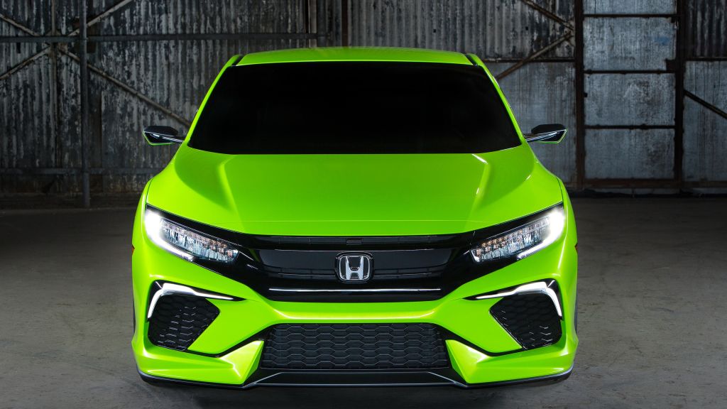 Honda Civic, Concept, Зеленый, Токийский Автосалон 2015, HD, 2K, 4K
