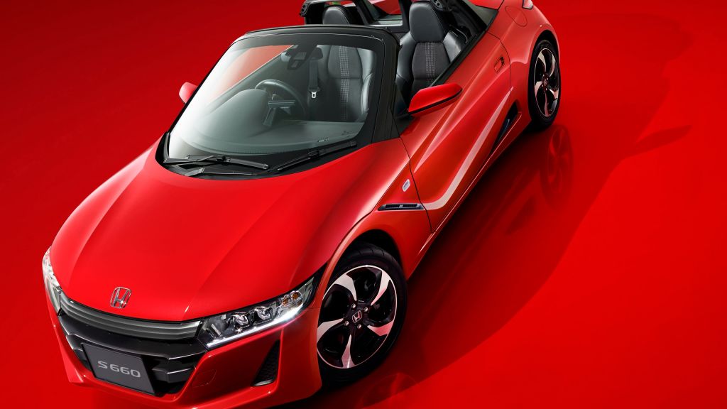 Honda S660, Концепт, Красный Цвет, Автомобиль Будущего, Токийский Автосалон 2015, HD, 2K, 4K