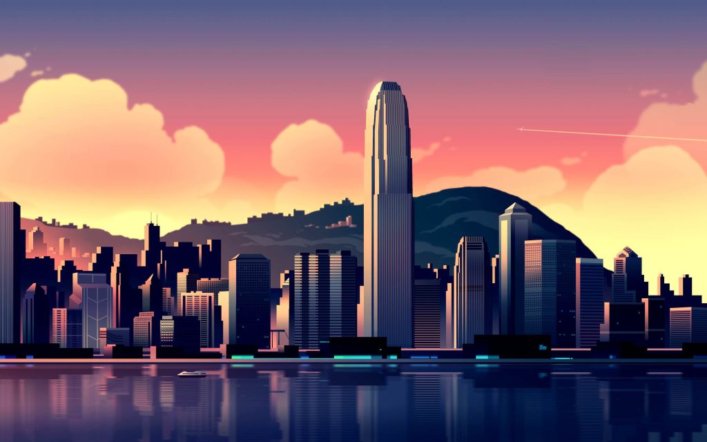 Международный Финансовый Центр, Cityscape, Гонконг, HD, 2K