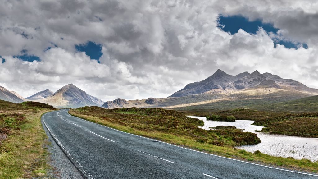 Остров Скай, Шотландия, Europe, Road, Mountain, Travel, HD, 2K, 4K, 5K, 8K