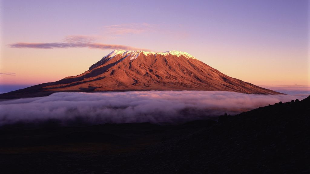 Килиманджаро, Африка, Горы, Небо, Облака, HD, 2K, 4K