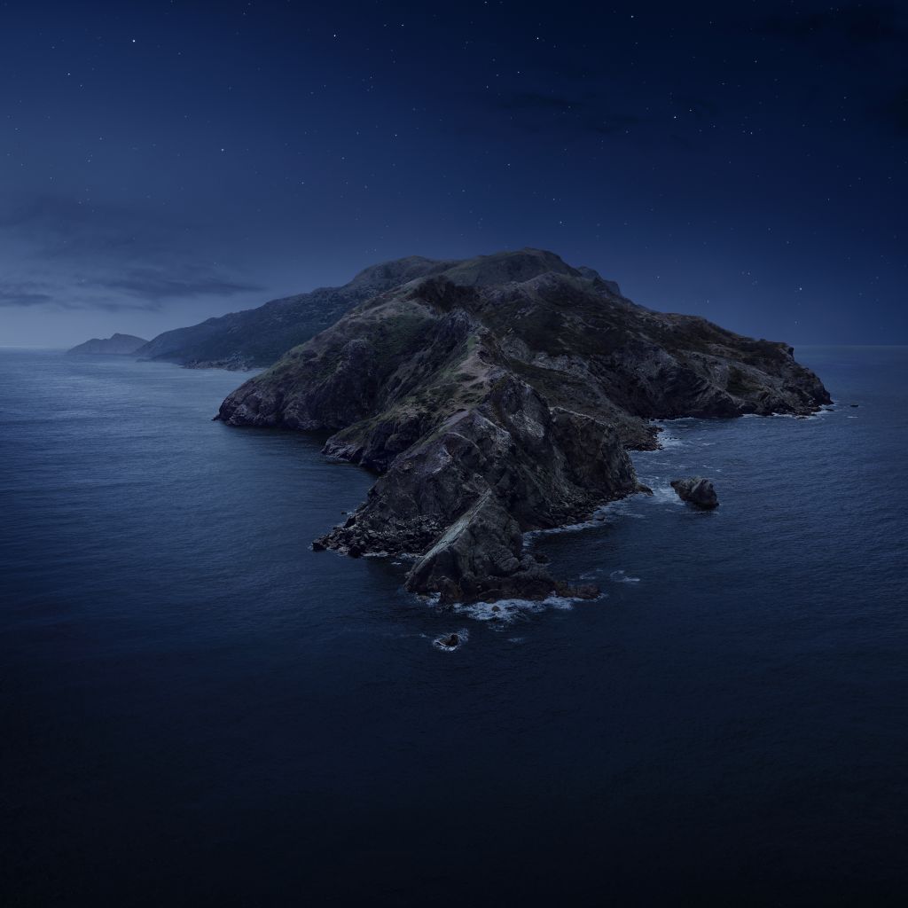 Macos Catalina, Остров Каталина, Пейзаж, Вид С Воздуха, Ночь, Wwdc 2019, HD, 2K, 4K, 5K