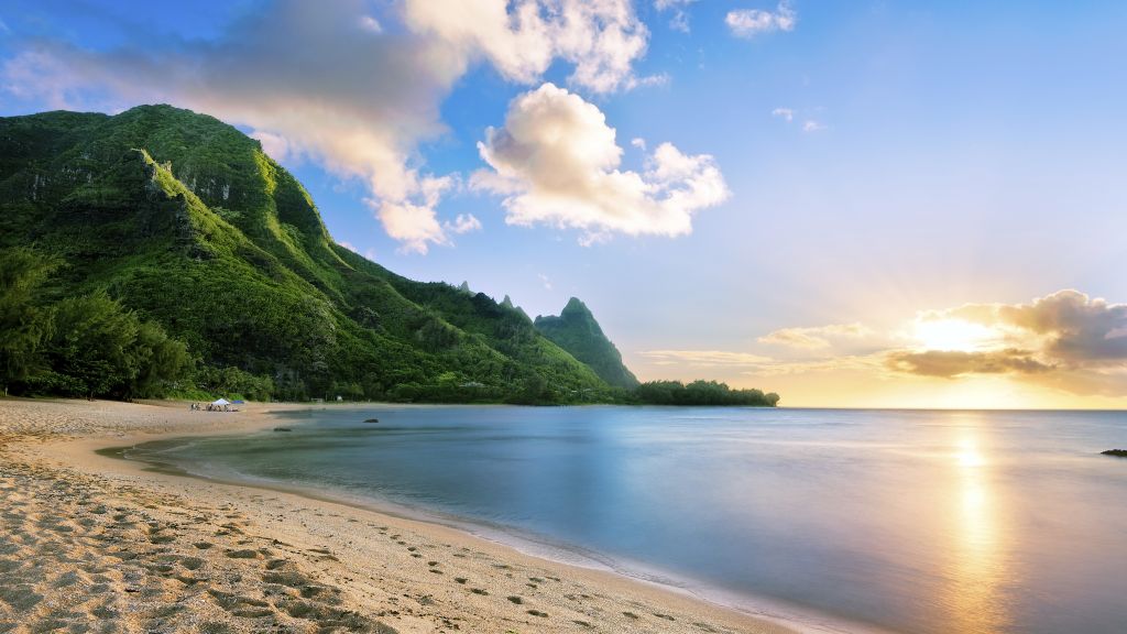 Мауи, Гавайи, Пляж, Океан, Побережье, Гора, Небо, HD, 2K, 4K, 5K