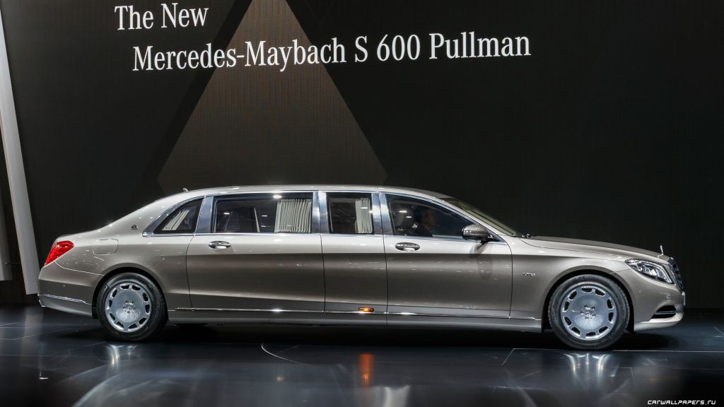 Mercedes Maybach S600 Pullman, Седан, Серый, Люкс., HD, 2K, 4K, 5K