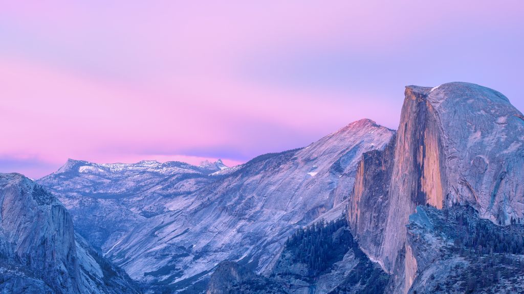Os X Yosemite, El Capitan, Macos, Национальный Парк Йосемити, Восход, Утро, Горы, Сток, HD, 2K, 4K