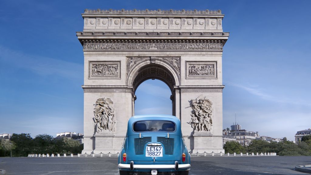 Париж, Франция, Триумфальная Арка, Памятник, Путешествия, Туризм, Автомобиль, HD, 2K, 4K, 5K