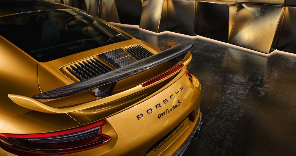 Porsche 911 Turbo S Exclusive Series, Задний Спойлер, 2017, HD, 2K, 4K