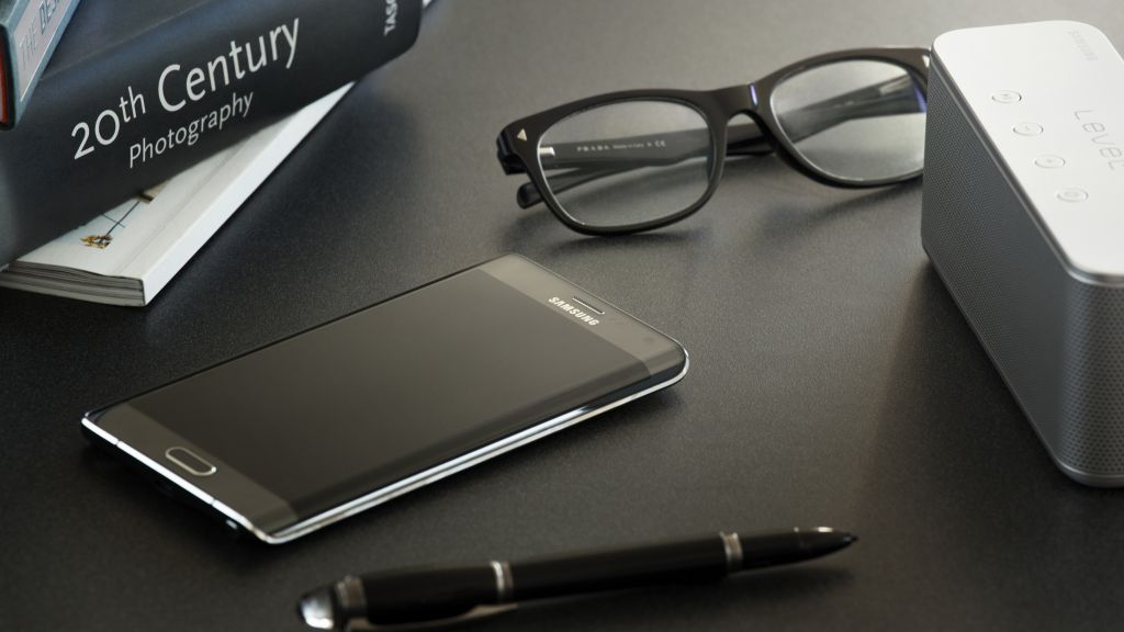 Samsung Galaxy Note Edge, Смартфон, Фаблет, Обзор, Боковая Панель, Ручка, Очки, Книга, Стол, HD, 2K, 4K, 5K