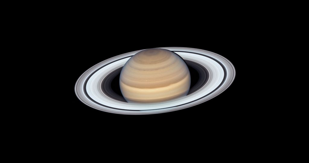 Сатурн, Кольца Сатурна, Черный Фон, Космический Телескоп Хаббла, HD, 2K