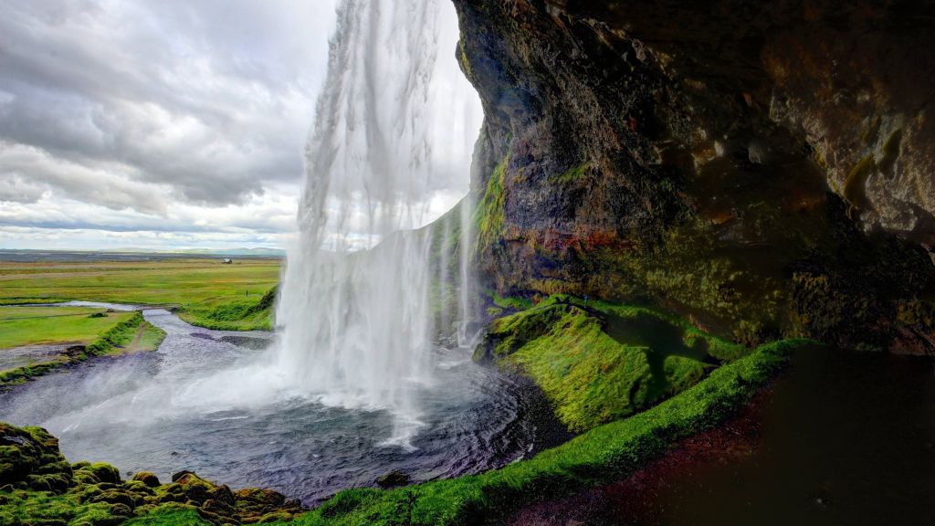 Сельяландсфосс, Исландия, Водопад, Путешествие, Туризм, HD, 2K, 4K