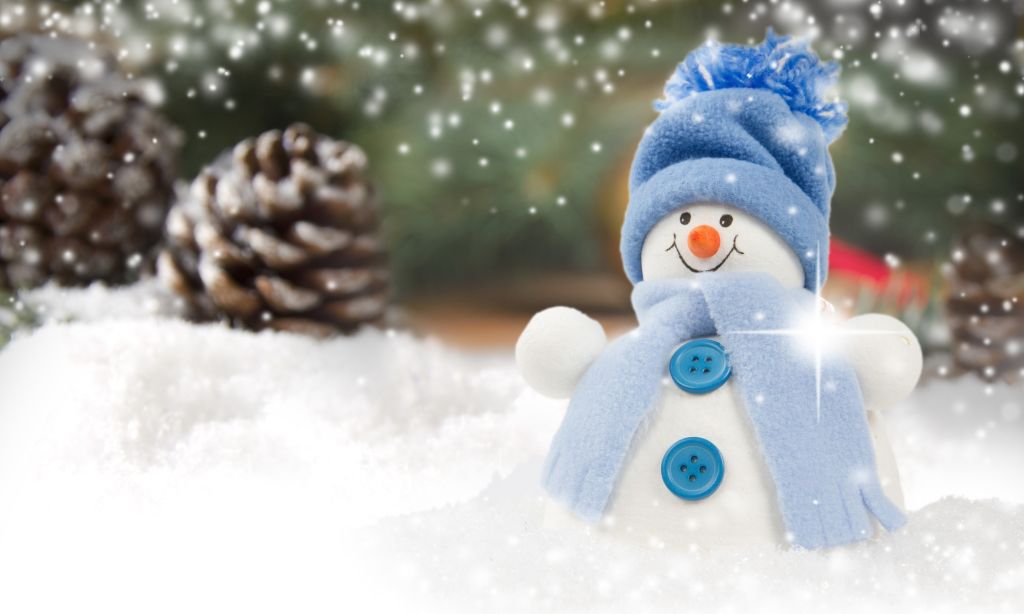 Снеговик, Новогоднее Украшение, Снегопад, 5К, HD, 2K, 4K, 5K