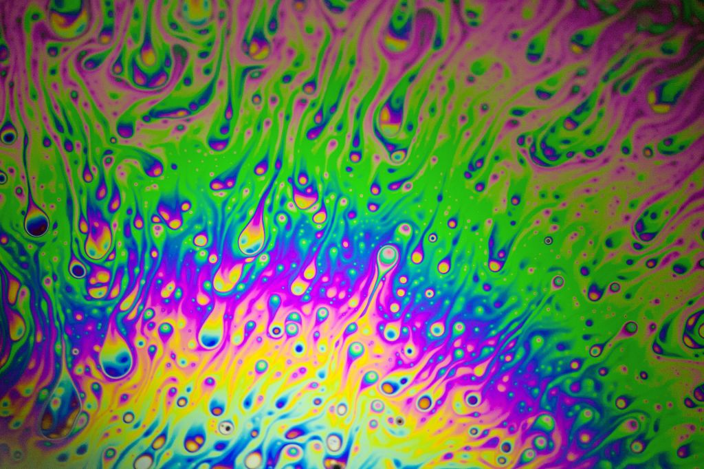 Мыльная Вода, Разноцветная, Радуга, Макро, HD, 2K