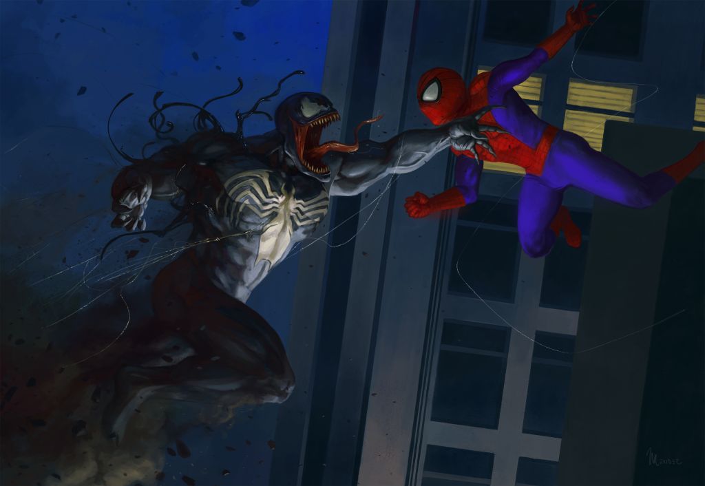 Spider-Man, Venom, Работа, HD, 2K
