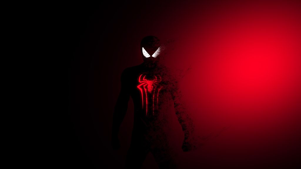 Spider-Man, Minimal, Черный, HD, 2K, 4K