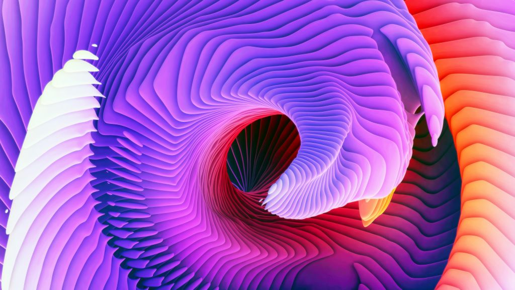 Спираль, Фиолетовый, HD, 2K