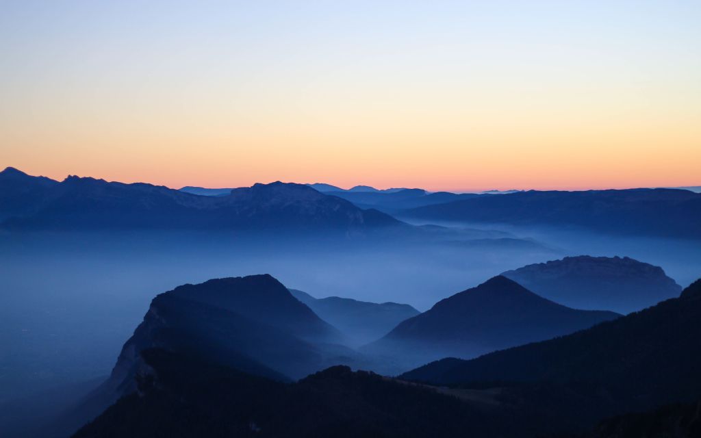 Восход, Утренний Туман, Горный Хребет, Рассвет, 4К, HD, 2K, 4K