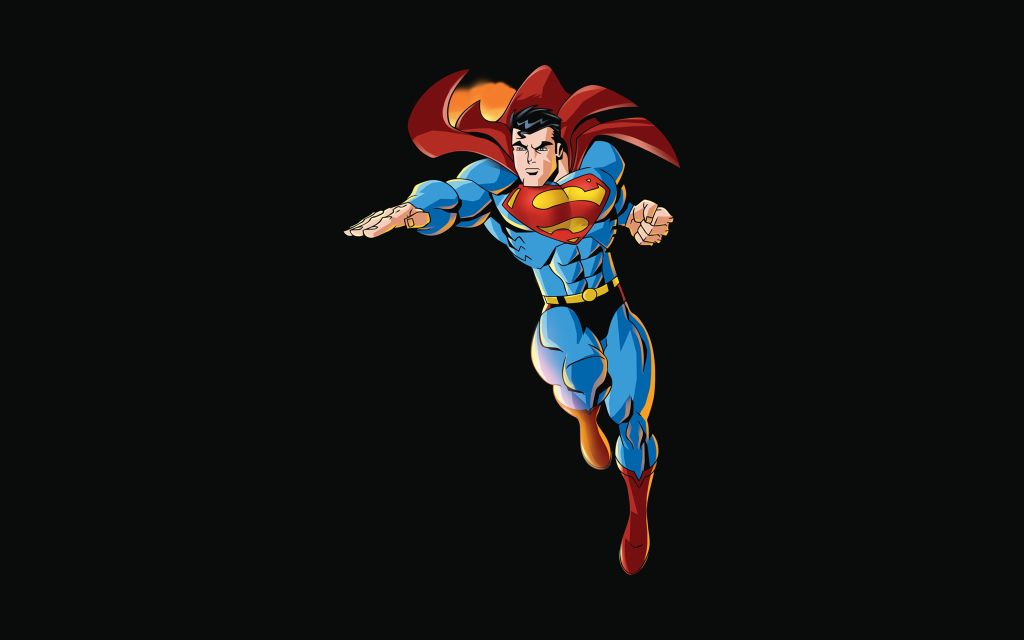 Супермен, Супергерой, Dc Comics, Темный Фон, Черный, HD, 2K, 4K