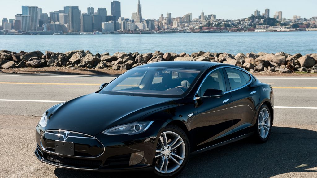 Tesla Model S, Электромобили, Tesla Motors, Скорость, Дорога, Обзор, Перед, Тест-Драйв, HD, 2K, 4K
