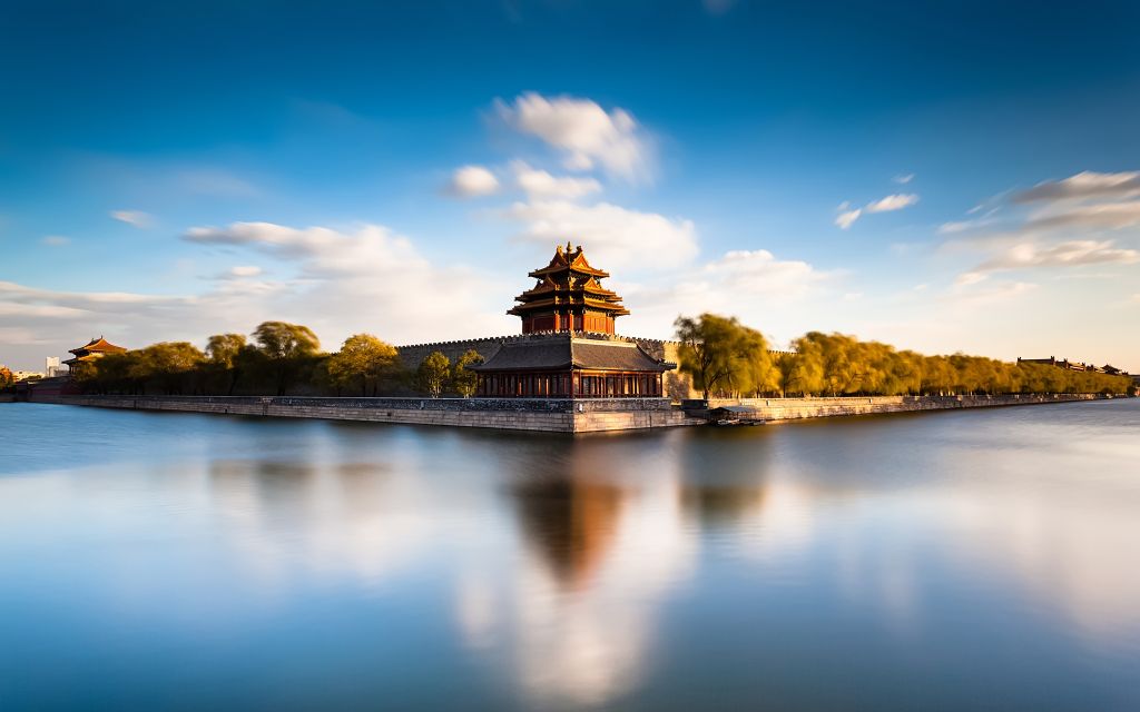 Дворец-Музей, Императорский Дворец, Запретный Город, Озеро, Пекин, Китай, HD, 2K, 4K